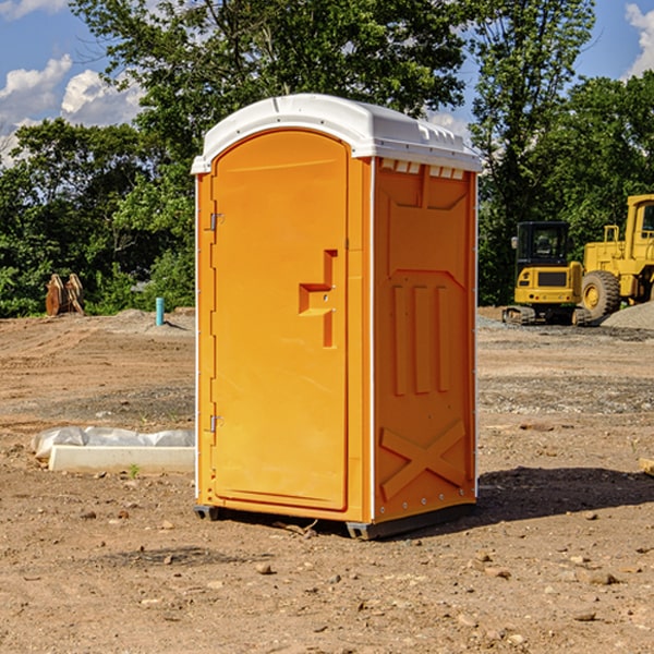 how often are the porta potties cleaned and serviced during a rental period in Fairmont